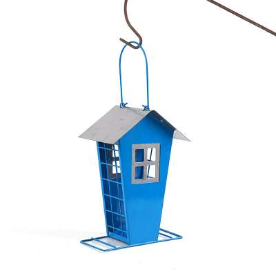 House shape metal wild bird feeder