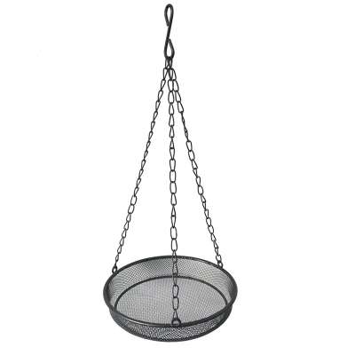 Metal mesh bowl bird feeder hanging seed feeder